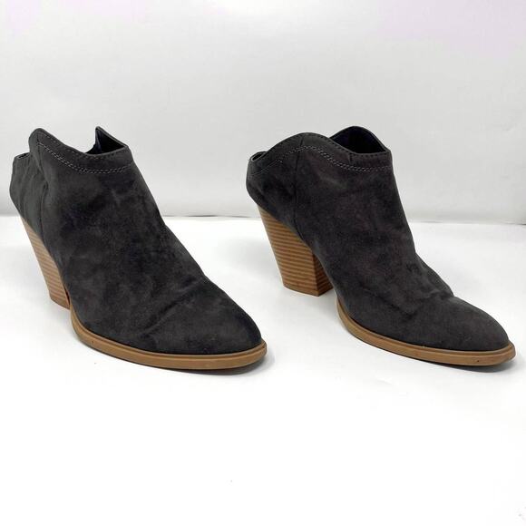 DV DOLCE VITA Gray Brown Faux Suede Mule Bootie - Picture 2 of 9